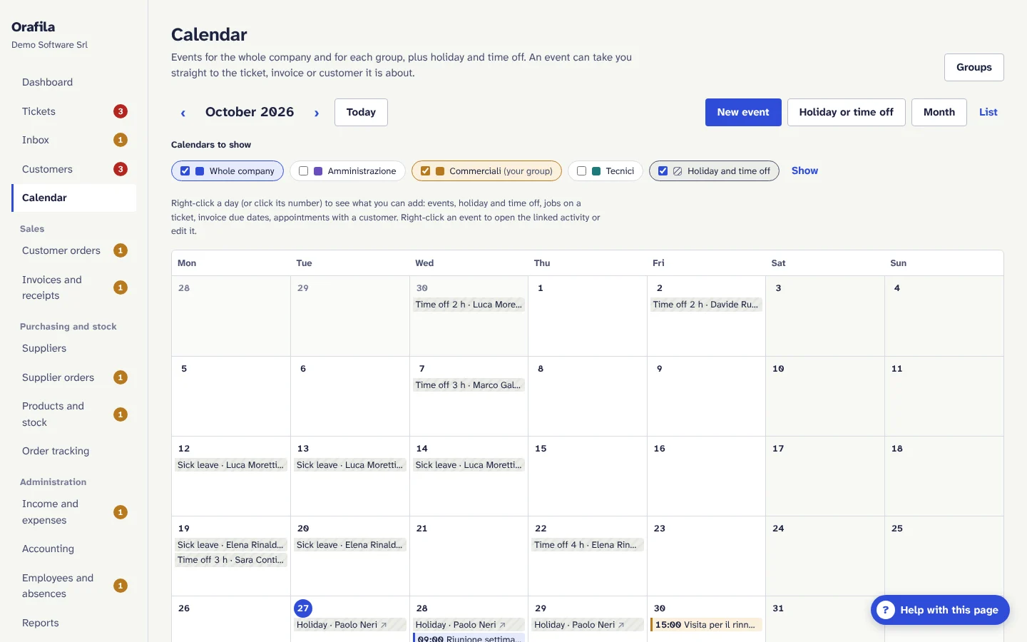 Calendar