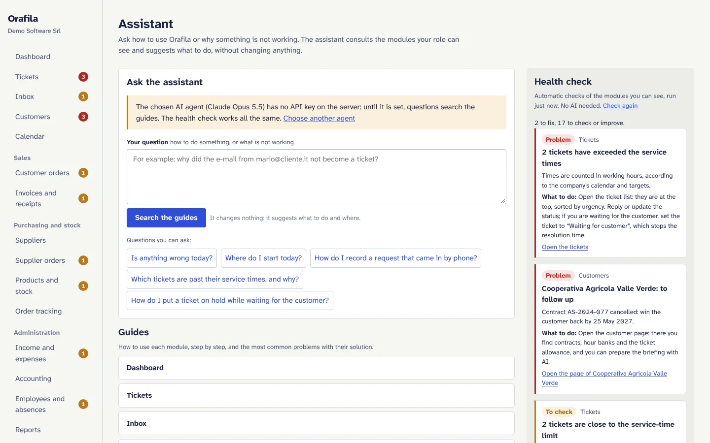 Assistant page